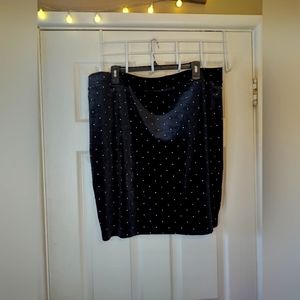 Forever 21 Plus Black Velour/Velvet Skirt